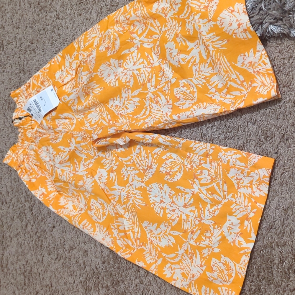 Print wide leg pants